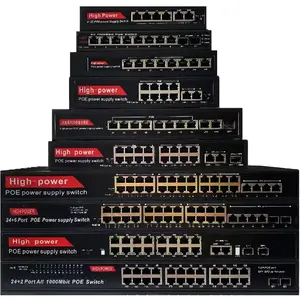 Full Gigabit 4 Port POE Ethernet Switch PCB With 5 Ports QOS And SNMP Functions