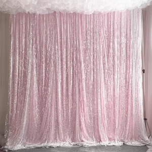 Rideaux de mariage à paillettes à deux couches personnalisés, panneaux de fond à paillettes pour la décoration d'événements de fête - Product Image 1