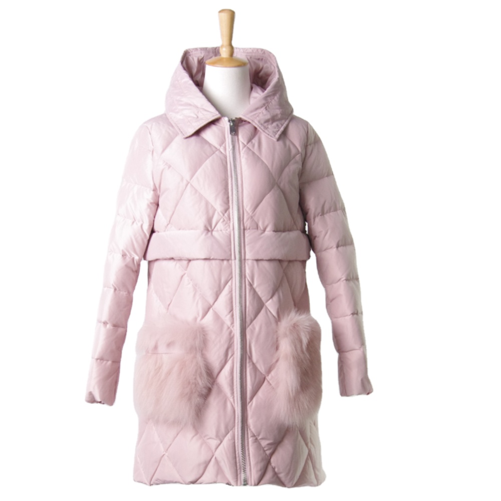 Высококачественный пуховик, верхняя одежда, Женское зимнее пальто с капюшоном и перьями