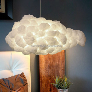 Đèn thả mây hiện đại màu trắng kiểu mây bông - Product Image 1