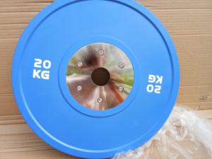 Plaques de poids de musculation <span class=keywords><strong>en</strong></span> caoutchouc avec logo personnalisé, compétition, 5 kg, durables, noires, entraînement physique, <span class=keywords><strong>fonte</strong></span> - Product Image 4