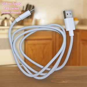 Cavo di Ricarica Tipo <span class=keywords><strong>C</strong></span> Certificato CE ROHS 5A 50W in Materiale TPE 1m 1.5m 2m Multi-Compatibile AU - Product Image 1