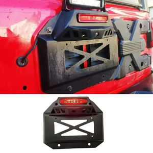 Kit de relocalisation de <span class=keywords><strong>plaque</strong></span> d'<span class=keywords><strong>immatriculation</strong></span> de roue de secours avec feux LED compatible avec Jeep Wrangler JL 2018-2025 - Product Image 1