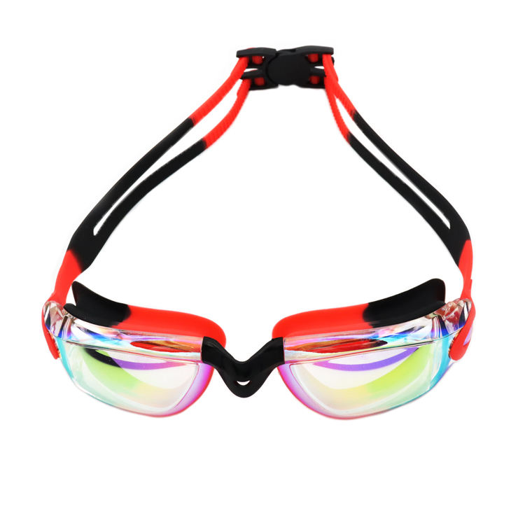 Funny Rainbow Kids Googles Swimming Goggles Anti Fog Mirrored Coating Sports Swim Glasses for Children PC Frame Material