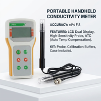 Water Quality Tester Portable Microcomputer Digital Acidity Meter Waterproof pH Handheld Meter pH Probe 0.01pH Precision