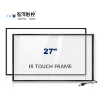 ZPTOUCH Cadre tactile infrarouge multi-touch de 27 pouces, kit de superposition tactile 40 points