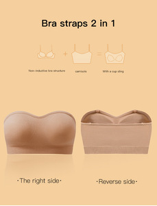 <span class=keywords><strong>Soutien</strong></span>-<span class=keywords><strong>gorge</strong></span> sans armatures pour femme, sans <span class=keywords><strong>bretelles</strong></span>, très élastique, doux, sans couture, à couvrance totale, avec coussinets <span class=keywords><strong>amovibles</strong></span> et <span class=keywords><strong>bretelles</strong></span> convertibles, vente en gros - Product Image 4