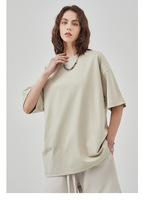 Pakaian Pria |   Kaos Katun Murni 385G Tebal Bernapas, Model Terbaru Musim Semi/Panas 2026, Fashion Streetwear Warna Solid