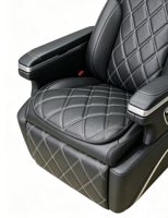 Siège de capitaine en cuir Nappa noir pour MPV/avion avec table pliante, massage électrique, ventilation et chauffage pour modification intérieure de MPV/van