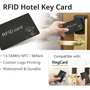 Carta <span class=keywords><strong>Chiave</strong></span> RFID Personalizzata per Hotel 13.56MHz NFC in PVC, Carta di Controllo Accessi per Sistema di Chiusura Porte, Impermeabile con Stampa Logo, Carta Intelligente per Pagamenti - Product Image 1