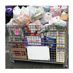 Gabbia di immondizia su misura della rete metallica del ferro delle merci di stoccaggio di trasporto del carrello elevatore del magazzino per l'industria di riciclaggio - Product Image 1