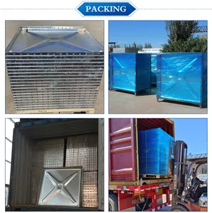 10000L Hot Dip Galvanized HDG Steel Panels Assembled Rectangular Big Capacity Pure Water Treatment Water Tank