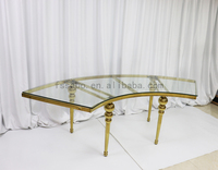 Ensemble table et chaises en acier inoxydable pour mariage en plein air