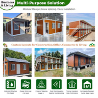 Maison conteneur préfabriquée en acier de 20 pieds et 40 pieds, bureau mobile, villa préfabriquée pour usage extérieur, panneau sandwich