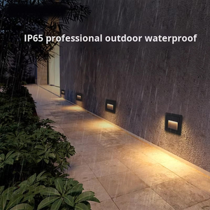 Lampe <span class=keywords><strong>LED</strong></span> pour escalier d'angle rond et carré étanche IP65 pour l'extérieur Corps en aluminium encastré pour mur et pied pour le jardin - Product Image 3