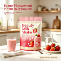 Poudre de Lait au Collagène Marque Blanche 6 Saveurs Éclaircissante et Blanchissante pour la Peau Boisson Beauté au Collagène en Gros