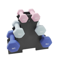 Haltères hexagonales de musculation réglables en kg pour femmes, fonte de haute qualité, revêtement en caoutchouc PVC, choix de couleur OEM gratuit - Direct