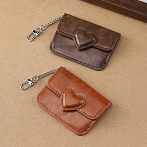 Promotion : Porte-cartes décontracté en PU pour filles, motif cœur, élégant et raffiné, avec logo personnalisé, vente en gros - Product Image 2