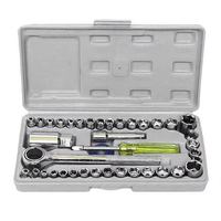 Vente en gros 40 pièces 3/8 Allemagne Kit d'outils de réparation automobile Jeu de clés à douille à cliquet avec outils de véhicule de haute qualité
