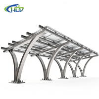 Système de carport solaire YMHD, kit complet, structure de montage en matériau Q235/AL6005-T5, durée de vie de 25 ans, pour utilisation sur le terrain/sur le sol
