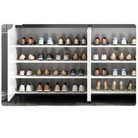 Armoire à chaussures en bois moderne de luxe Armoire de stockage de chaussures à double étage
