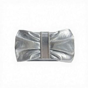 Sac de soirée à main en métal ajouré en forme de feuille de saule, orné de diamants et de perles, indispensable pour les fêtes - Vente chaude - Product Image 3