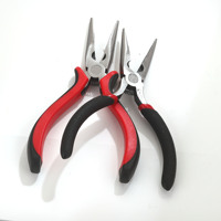 LAVIEMOT Ensemble de 3 pinces à bijoux en acier au carbone, kit d'outils comprenant des pinces à bec effilé et des coupe-fils ronds pour les fournitures
