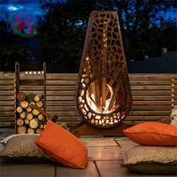Cheminée chauffante avec table à flammes cheminée extérieure cheminée molony