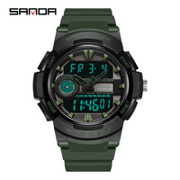 Reloj SANDA Nuevo Casual para Hombre, Reloj de Cuarzo Deportivo Resistente al Agua 30M, Reloj de Pulsera Digital Estilo G, Reloj Masculino
