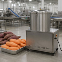Industriële automatische centrifugale aardappel- en wortelgroenteschilmachine van roestvrij staal voor de verwerking van taro en zoete aardappel