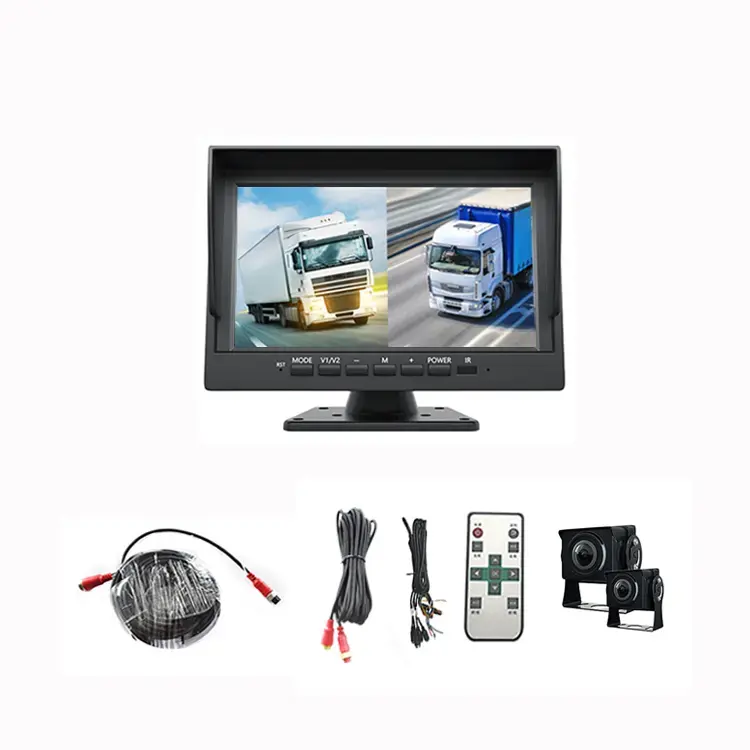 Coview AHD 7 인치 이중 녹음 자동 모니터 IPS 화면 트럭 버스 용 디지털 LCD 자동차 모니터