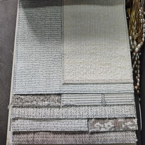 Textil para el hogar, cortinas de <span class=keywords><strong>tela</strong></span> bordada Jacquard con patrón en <span class=keywords><strong>blanco</strong></span> y negro, bloque para sala de estar y dormitorio - Product Image 4