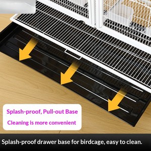 Steel Wire Luxury <b>Large</b> Pet House Birds Enclosure Canary Breeding Cages Movable Splice Pigeon Parrot Stackable Bird Cage - Product Image 3