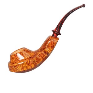 Handmade Solid Wood Briar Pipe Bent Type 3mm Filter Tobacco Pipe For Men - Product Image 1