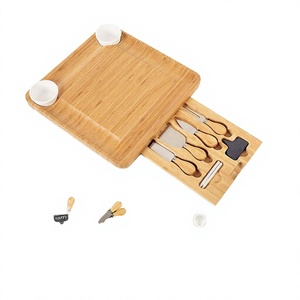 Tabla de Quesos de Bambú Duradera al por Mayor con Organizador de Cajones y Almacenamiento para Cuchillos, Tabla de Cortar de Madera para Fiestas - Product Image 3