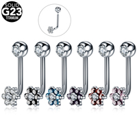 Piercings vaginaux verticaux en titane, fleur sexy, piercing génital, bijoux de piercing VCH