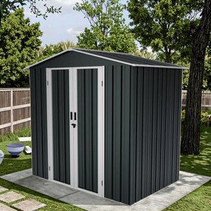 6x8 DIY lưu trữ ngoài trời nhà để xe nhà Bộ dụng cụ dễ dàng lắp ráp vườn nhà kho nước bằng chứng bền kim loại xây dựng - Product Image 4