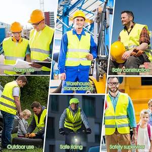 Chaleco de Seguridad Reflectante de Malla Transpirable Amarillo de Alta Visibilidad para Eventos al Aire Libre de Verano, Promociones y Regalos Corporativos - Product Image 6