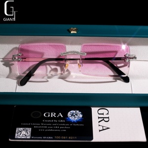<span class=keywords><strong>Gafas</strong></span> <span class=keywords><strong>de</strong></span> <span class=keywords><strong>Sol</strong></span> <span class=keywords><strong>de</strong></span> Moda con Moissanita VVS1, Estilo HipHop, con Incrustaciones <span class=keywords><strong>de</strong></span> Moissanita, Plata <span class=keywords><strong>de</strong></span> Ley 925, Pasan la Prueba del Diamante - Product Image 1