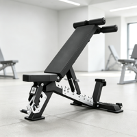 Équipement de fitness commercial pour salle de sport, banc de musculation réglable rouge pour club de fitness et studio, pour l'entraînement en force