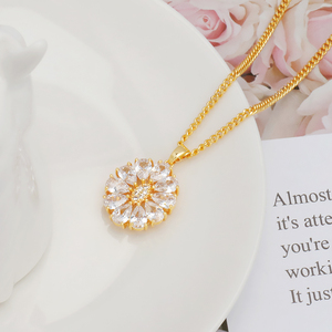 JXX JDZ-157 24K מצופה זהב נחושת סגסוגת/פליז קריסטל תליון קסמי ארוך שרשרת + מעורב סיני קסם תליון - Product Image 6