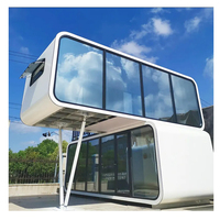 Maisonnette moderne Apple Pod préfabriquée, maison modulaire ADU pour la vie en plein air, location Airbnb avec salle de bain, cuisine et système intelligent