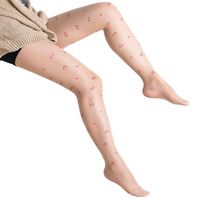 Collants ultra doux personnalisés avec logo, leggings imprimés pour femmes, collants en spandex taille haute, collants transparents à motif cerise