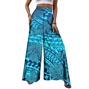 <span class=keywords><strong>Pantaloni</strong></span> Casual da <span class=keywords><strong>Donna</strong></span> Samoa Tattoo di Alta Qualità, Personalizzati, alla Moda, a Vita Alta Elasticizzata, Stile Hawaiano, <span class=keywords><strong>Lunghi</strong></span> e a Gamba Larga, per Lavoro e Ufficio - Product Image 2