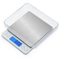 Báscula de Cocina Digital de Alta Precisión, Mini, 500g*0.01g, 1kg/2kg/3kg*0.1g, Recargable por USB, de Bolsillo