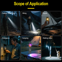 Nouvelle mini lampe torche EDC 650 lumens, autonomie ultra-longue, lampe torche magnétique, lampe torche rechargeable portable pour l'extérieur