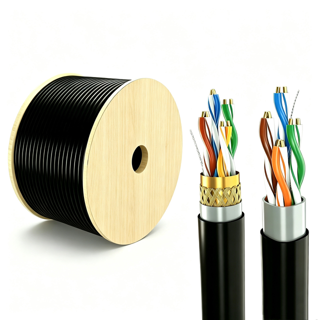 Network Ethernet Cable Stable Fast Outdoor UTP/FTP/SFTP Info Power Cat 6A Cable Cat5 CAT5E Cat6 Cat 6 Exterior 1000ft/roll