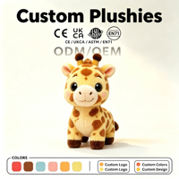 Peluche Girafe Mignonne OEM ODM pour Bébé, Jouet en Peluche Dessin Animé Debout, Animal en Peluche Moelleux, Cadeau d'Anniversaire Anti-Stress pour Enfants, Poupée