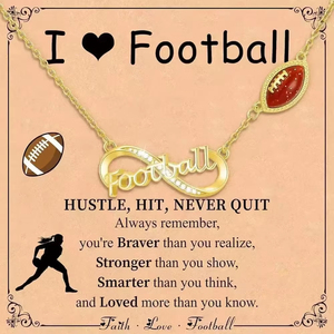 Collana <span class=keywords><strong>con</strong></span> ciondolo a cuore sportivo in rame da donna, all'ingrosso, nuova collezione Infinite, per baseball, football, basket, softball - Product Image 3