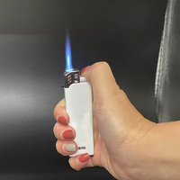 2024 nouveau produit rechargeable briquet électronique Jet bouffée briquet torche électrique en plastique briquet impression personnalisée